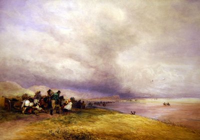 Ulverstone Sands (akvarell på papper) av David Cox