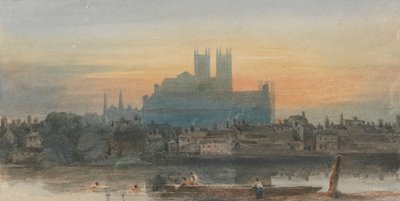 Westminster från Lambeth av David Cox