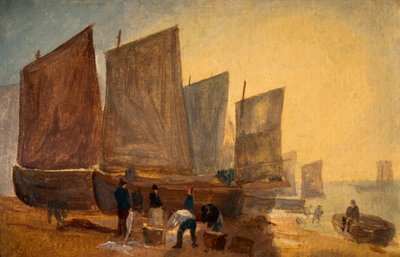 Fiskebåtar, Hastings, 1813. av David Cox the elder