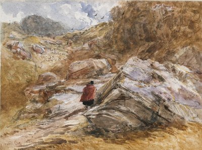 Bergspass vid Bettws-y-Coed, 1851 av David Cox the elder