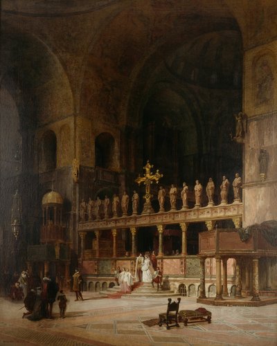 Interiör av Markusplatsen, Venedig, 1869. av David Dalhoff Neal