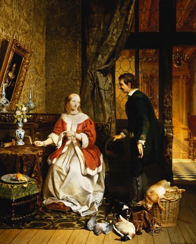 Tillbaka från marknaden, 1846 av David Emil Joseph de Noter