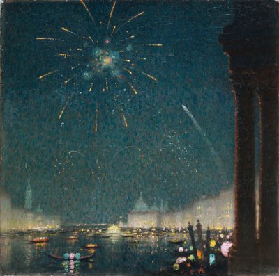 Venetiansk karneval (olja på duk) av David Ericson
