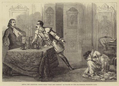 Among the Amateurs, Scene from Plot and Passion, som spelas av Blackheath Dramatic Club av David Henry Friston