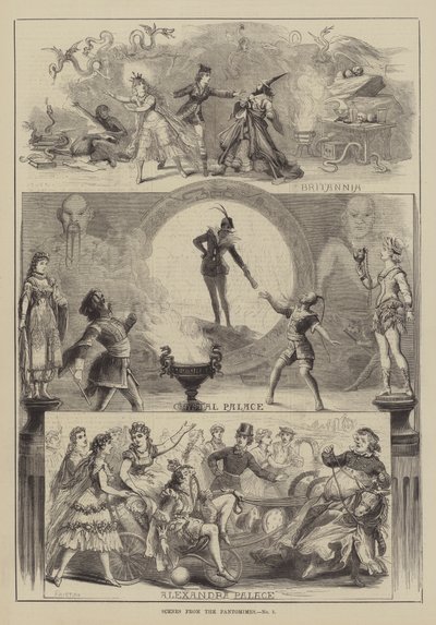 Scener från Pantomimes av David Henry Friston