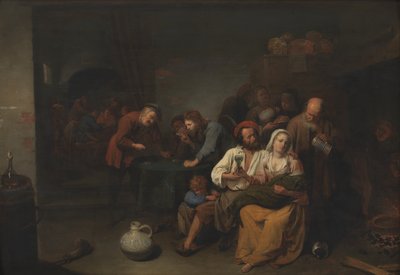 Inn Parlor med gäster av David III Rijckaert