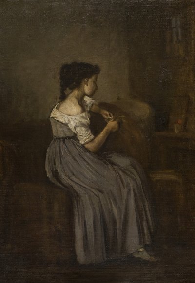 Studie av en sittande flicka av David Jacobsen