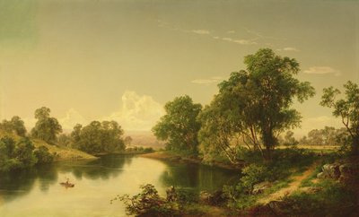 På Esopus Creek, Ulster County, NY, 1859 av David Johnson
