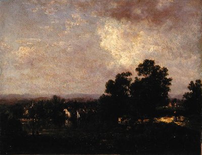Wallkill Scenery, ca 1885 (olja ombord) av David Johnson