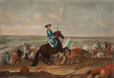 Kung Karl XII i slaget vid Narva den 19 november 1700 av David Krafft von