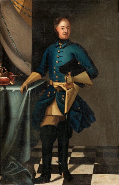 Porträtt av kung Karl XII av Sverige 1682-1718, ca. 1716 av David Krafft von