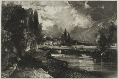 A Mill, från English Landscape av David Lucas
