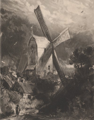 Mill nära Brighton, 1829. av David Lucas