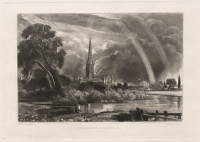 Salisbury Cathedral from the Meadows (liten tallrik) av David Lucas