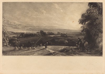 Höstlig solnedgång av David Lucas after John Constable