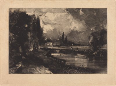 Bruk nära Colchester av David Lucas after John Constable