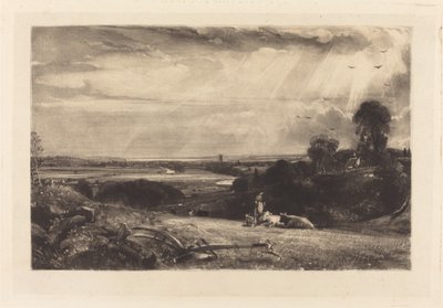 Sommarmorgon av David Lucas after John Constable