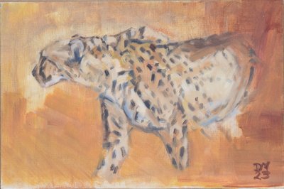 Cheetah, 2021 (olja på duk) av David Mayer