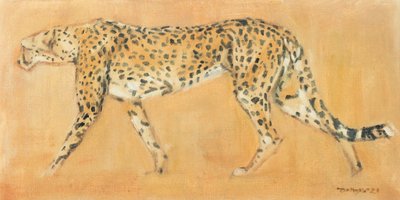 Cheetah Stalking, 2021 (olja på duk) av David Mayer