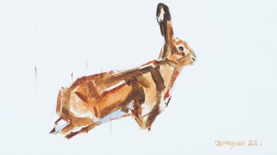 Hare, 2022 (olja på duk) av David Mayer