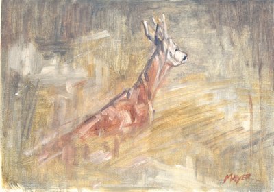 Roe Buck, 2023 (olja på duk) av David Mayer
