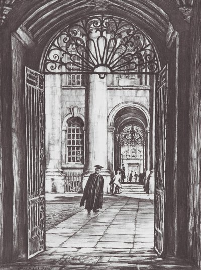 Oxford: Passage, Old Clarendon (litografi) av David Muirhead (after) Bone