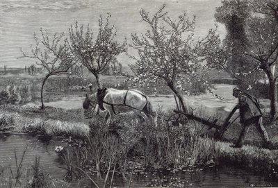 "En liten gård som är väl bearbetad", Picardie, från "Leisure Hour", 1888 av David Murray