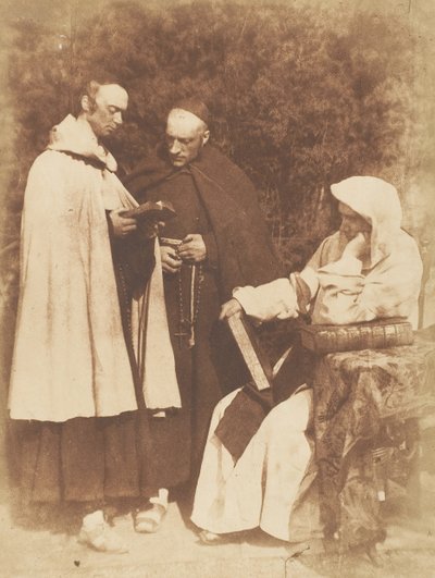 William Borthwick Johnstone, William Leighton Leitch och David Scott som The Monks of K..., 1843-47. Skapare: David Octavius Hill, Robert Adamson, Hill & Adamson. av Hill and Adamson
