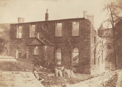 Lady Glenorchys kapell under rivning, på platsen för Waverley Station, ca. 1846. Skapare: David Octavius Hill, Robert Adamson. av David Octavius Hill, Robert Adamson