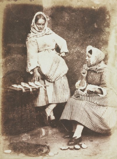 Newhaven Fishwives, Jeanie Wilson och Annie Linton av David Octavius Hill