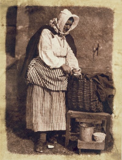 Oyster Woman, 1843-47 (saltpapperstryck från kalotypnegativ) (se även 224278, 224280) av David Octavius Hill