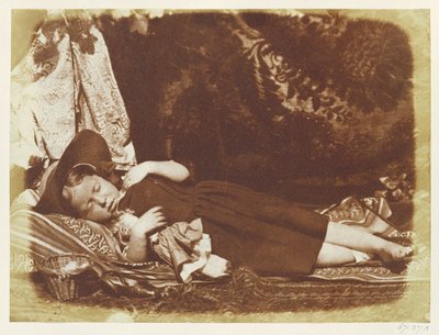 The Bedfellows, ca 1843-47 (saltat papperstryck från kalotypnegativ) av David Octavius Hill