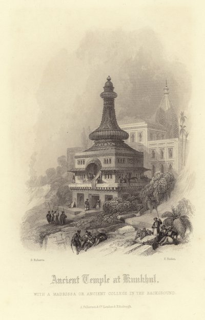 Forntida tempel i Kunkhul av David Roberts
