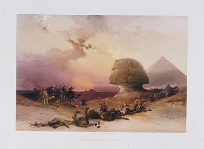 Simoom närmar sig. Desert of Gizeh, från "Egypt and Nubia) av David Roberts