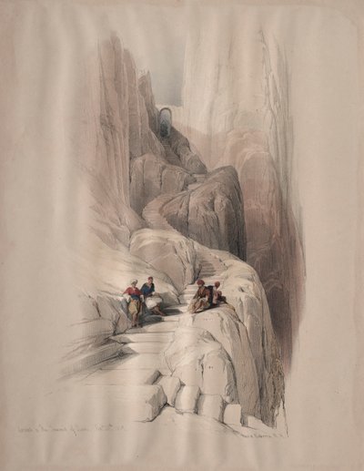 Uppstigning till toppen av Sinai, 1839. av David Roberts
