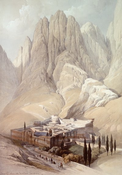 St.Catherine-klostret med berget Horeb, 19 februari 1839, skylt 118 från volym III av 