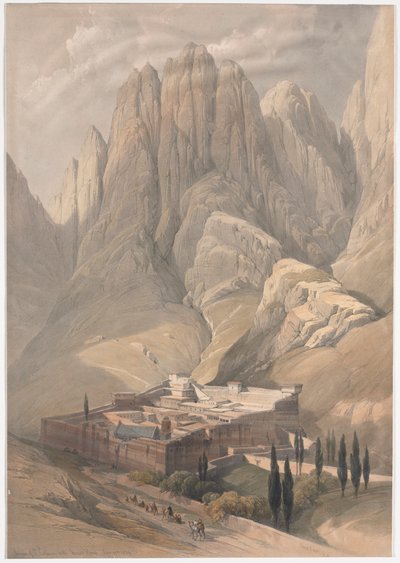 S:ta Katarinaklostret med Mount Horeb av David Roberts