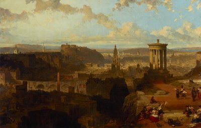 Edinburgh från Calton Hill av David Roberts