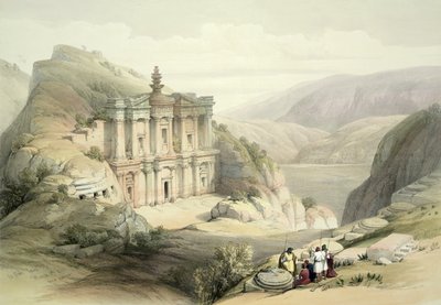 El Deir, Petra, 8 mars 1839, skylt 90 från volym III av 