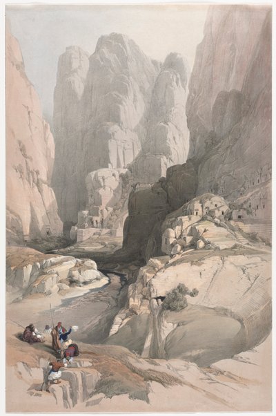 Ingången till Petra, Teatern, 1839. av David Roberts