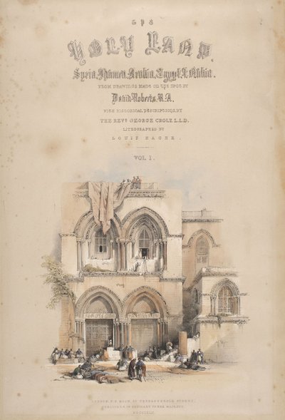Ingången till Heliga graven, Jerusalem av David Roberts