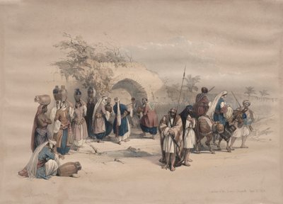 Jungfruns fontän, Nasaret, 1839. av David Roberts