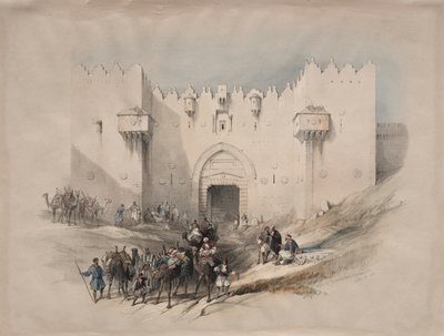 Porten till Damaskus, Jerusalem, 1839. av David Roberts