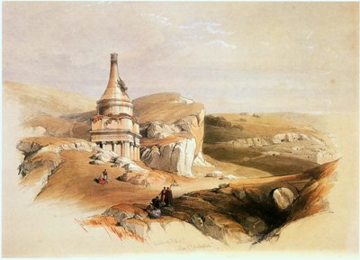 I det heliga landet: Jerusalem, Kidrondalen, Absaloms grav ... (foto) av David Roberts