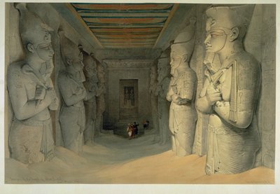 Innenraum des großen Tempels von Abu Simbel von David Roberts