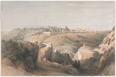 Jerusalem från Oljeberget, 1839. av David Roberts