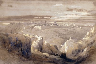 Jerusalem från vägen som leder till Betania, av David Roberts