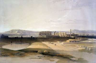 Karnak". Litografi från 1856 efter David Roberts (1796-1864), skotsk konstnär och orientalist. av David Roberts
