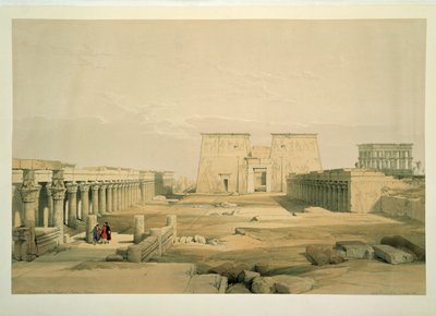 Huvudingång till templet på ön Philae av David Roberts
