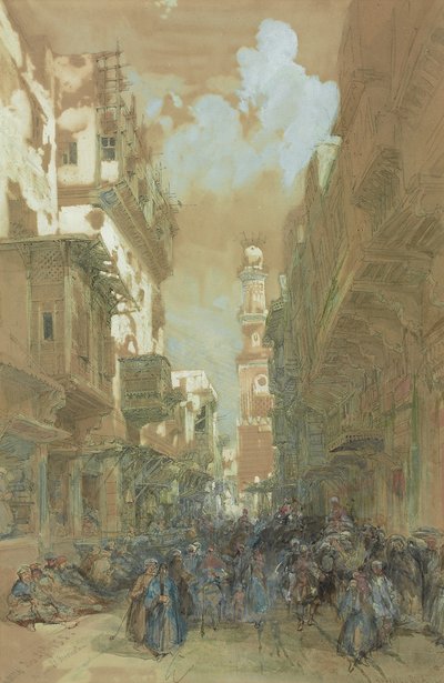 Moskén El Mooristan, Kairo, Egypten, 1838 av David Roberts
